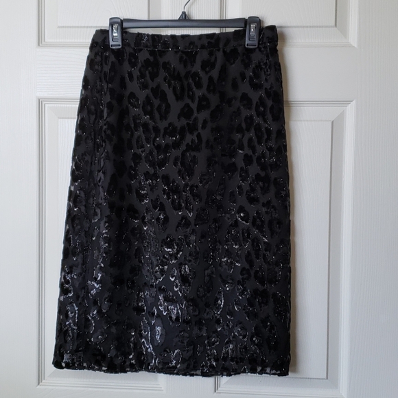 J. Crew Dresses & Skirts - J.Crew slip skirt in burnout velvet leopard